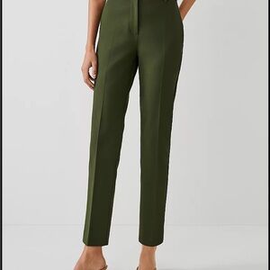 Ann Taylor Forest Green Straight Leg Pants